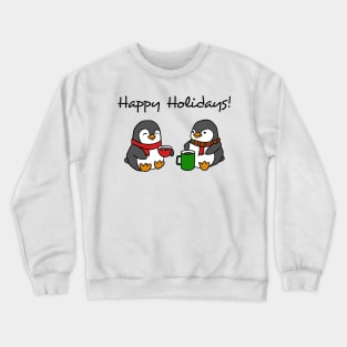 Christmas Penguins Enjoying Hot Cocoa Crewneck Sweatshirt